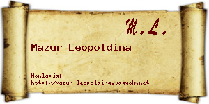 Mazur Leopoldina névjegykártya